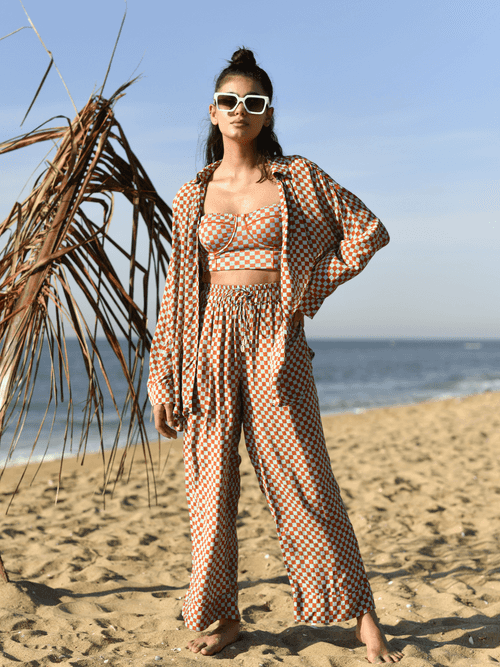 Moon Cactus Beach Button Down & Pants Set