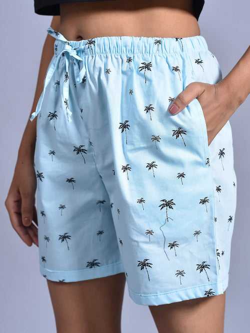 Sky Tree Printed Cotton Boxers for Women