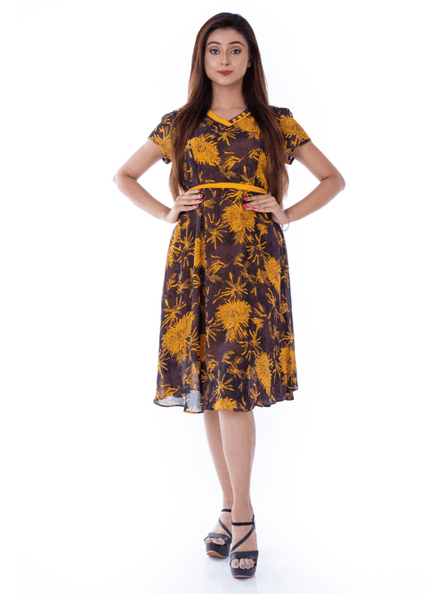 BLACKTREE YELLOW FLORAL DRESS