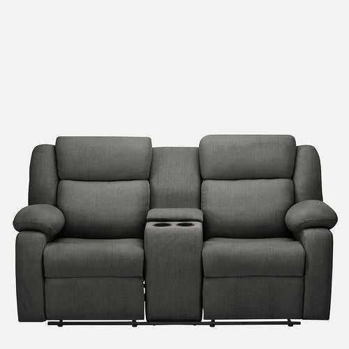 Avalon Twin Grey Fabric Recliner 2 Seater