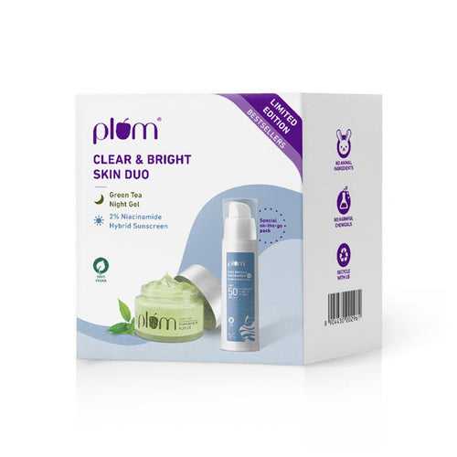 Clear Skin Duo | Green Tea Night Gel & Niacinamide Sunscreen
