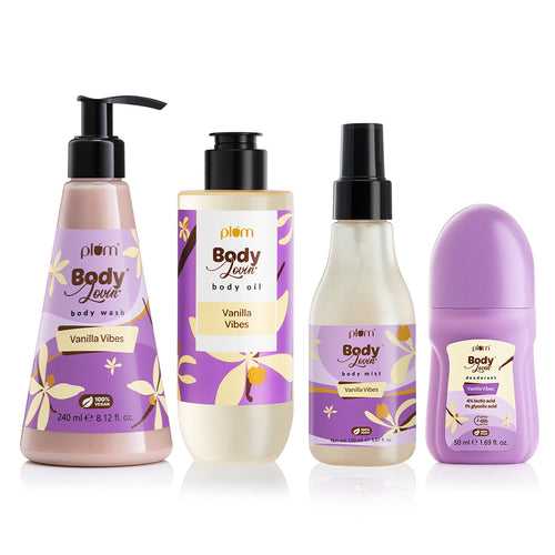 Best of Vanilla Vibes Bath & Body Bundle by Plum BodyLovin'