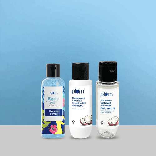 Hawaiian Rumba Shower Gel (20ml) + Coconut Shampoo (20ml) + Coconut Hair Serum (15ml)