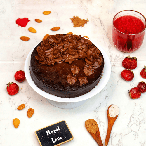 Floral Love Cake with Chocolate Cream Flowers