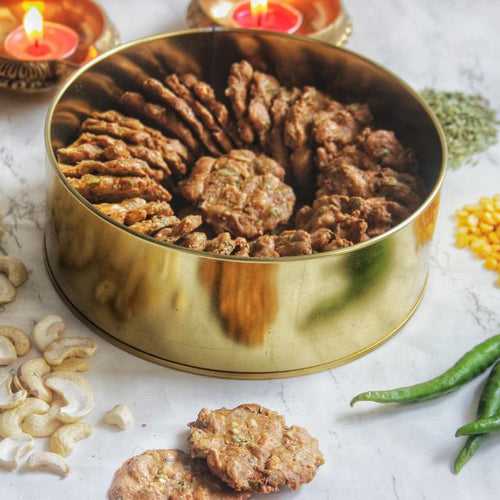 Spicy Cashew Pakoda Crunchies | Rich & Delicious | Oil-free, Baked not Fried