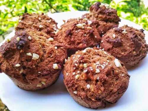 Fudgy Banana and Nut Muffins - Limited sale (6 muffins - 480g) | Sugar-free & Plant Based
