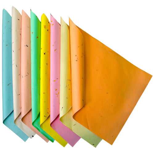 Gift Wrapping Flower Petal Handmade Paper Sheets set of 5 sheets