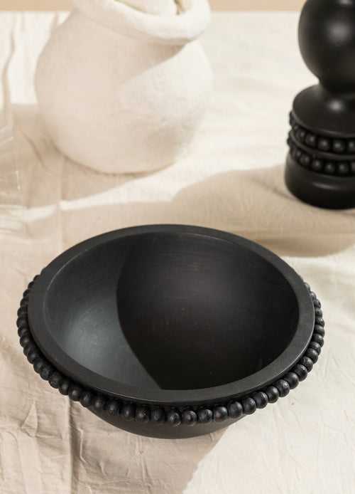 Perola Wooden Bowl - Black