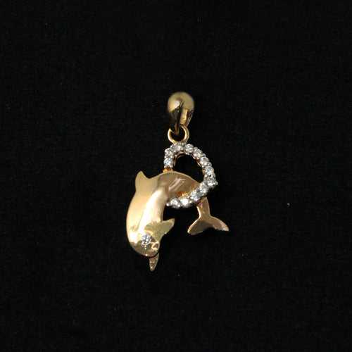 Dolphin Shape Diamond Pendant