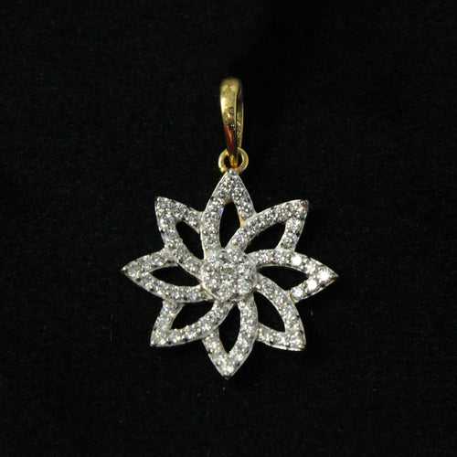 Flower Shape Diamond Pendant