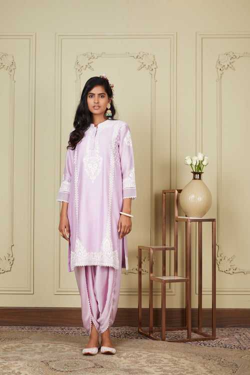 Ayanna - Periwinkle short kurta with dhoti