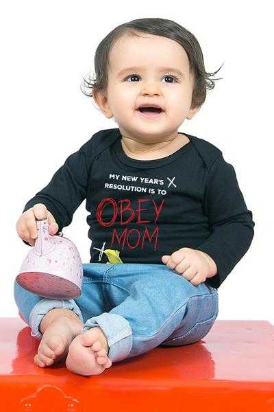 Obey Mom! Matching Dad and Baby Tee and Bodysuit For Baby