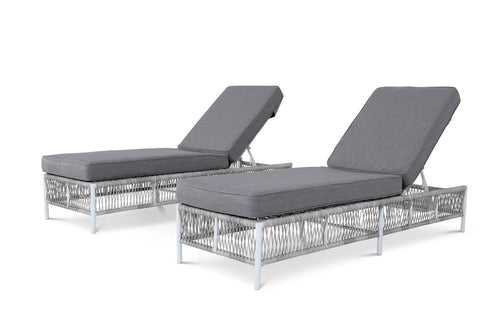 Jerome Outdoor Swimming Poolside Lounger Set of 2  (Grey)