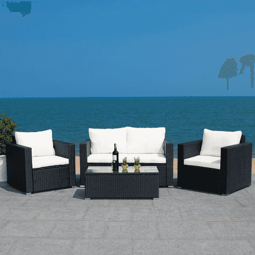 Power Outdoor Sofa Set 2 Seater , 2 Single seater and 1 Center Table Set (White)