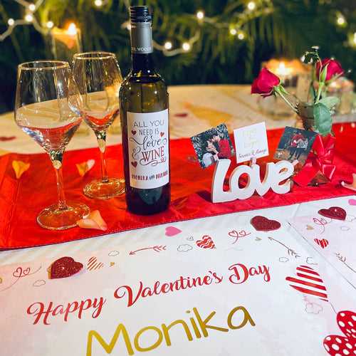 Valentines Day Personalized Dinner Date Setup