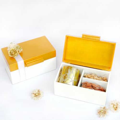 White & Gold Gift Box