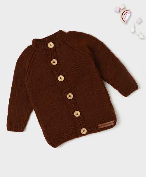 Handmade Knitted Sweater- Dark Brown