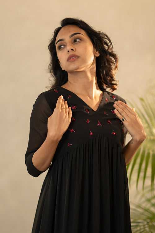 Black Midriff Kurti