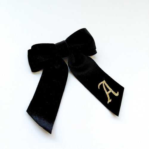 Monogrammed Velvet Bows