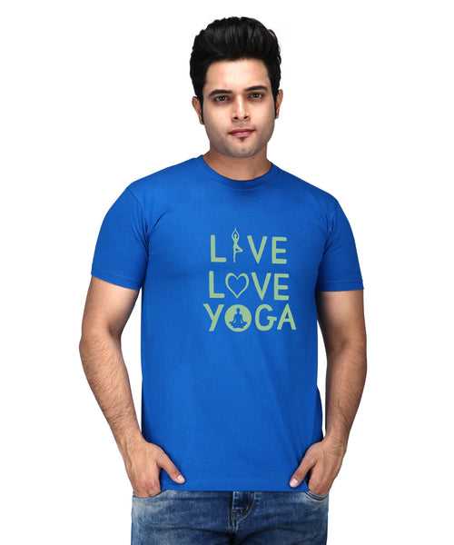 Live Love Yoga - Unisex T-Shirt - Royal Blue