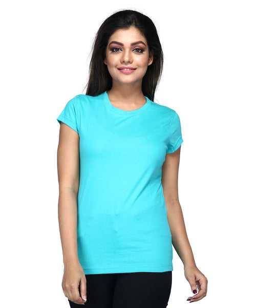 Premium Plain 100% Cotton Tees For Women - Ceramic