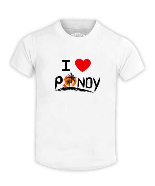 Juniors - I Love Pondy T-Shirt - White