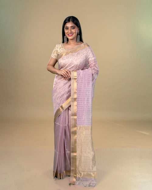 Noorie Maheshwari silk saree - Mauve