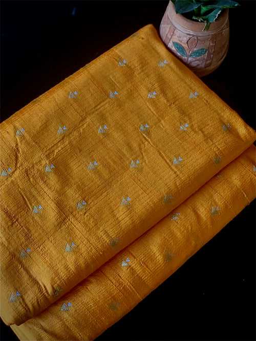 Yellow Marigold - Banarasi Running Fabric