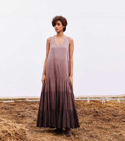 New Season Spring Summer 2024-Dress-Cotton Mul Currant Plum-KW921-Fashion Edit Diana by Khara Kapas