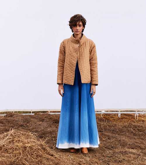 New Season Spring Summer 2024-Jacket-Cotton Mul Barn Fawn beige-KW903-Fashion Edit Diana by Khara Kapas