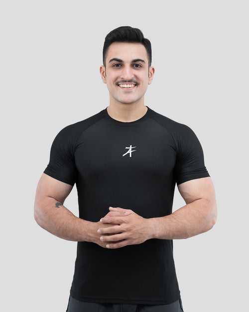 Ribbed T-shirt (Black)