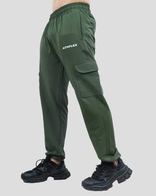 Linear Cargo Joggers (Olive Green)