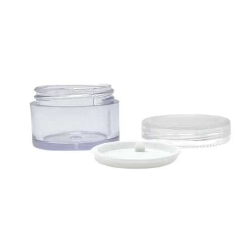 15ml Clear Acrylic Jar & Clear Frosted Cap with Foam Liner