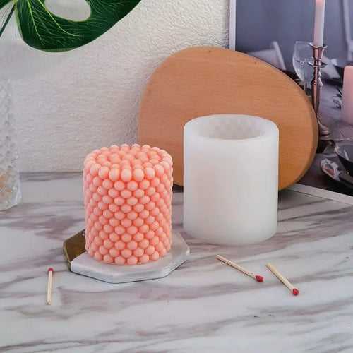 3D Small Bubble Ball Pillar Candle Silicone Mould (PUR1015-71)