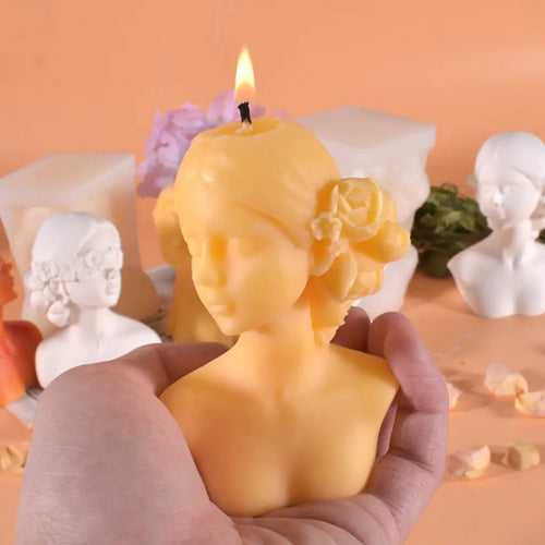 Closed Eye Women Face Shape Silicone Mould (PUR1015-66)