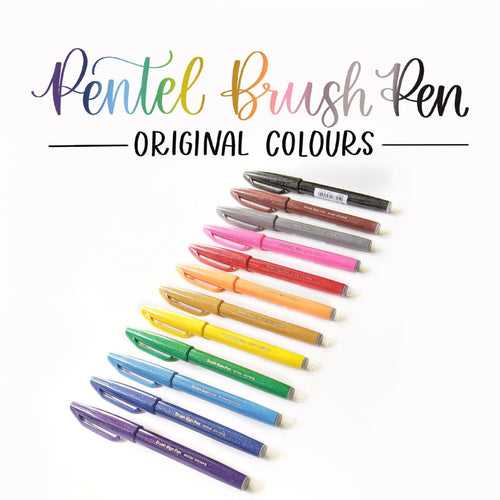 Pentel Original Set of 12 Brush Pens