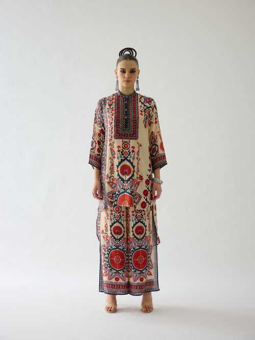 Bukhara Rust Baaka Tunic Set