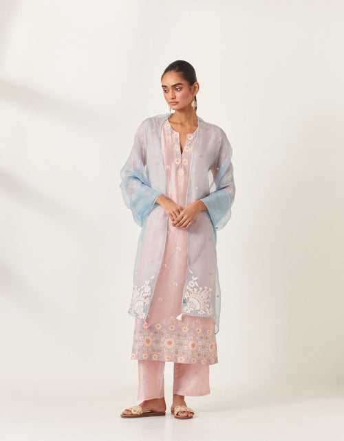 Pink Silk Kurta Set