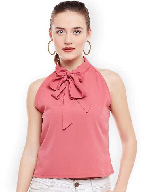 Popnetic Women Pink Solid Top