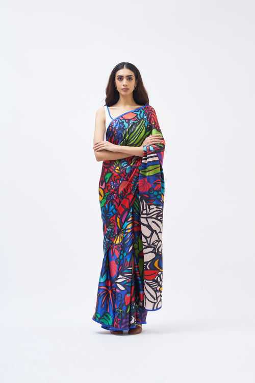 JASPER'S CONSERVATORY TECHNICOLOUR SAREE