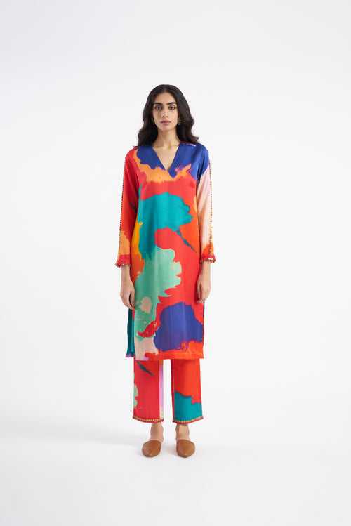 18002/18102 GOUACHE DARK KURTA PANT SET