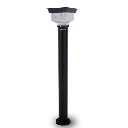 Hardoll Solar Lights for Home Garden Outdoor 48LED Waterproof Pillar Wall Gate Post Lamp with Pole(Cool&Warm White, Aluminium+PC)