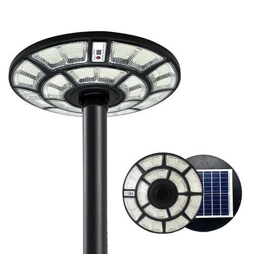 Hardoll 500W Solar UFO Light for Home Garden LED Lamp Waterproof Outdoor Lantern Lamp(Cool White)(Pole not Included) (Refurbished)