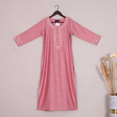 Salmon Pink Kurti Set