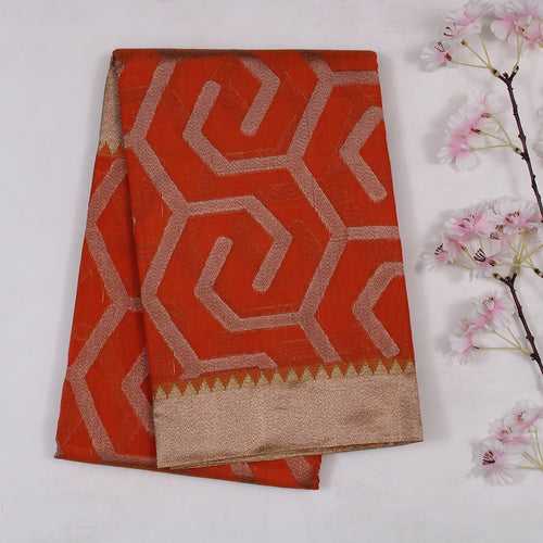 Orange Silk Cotton Saree