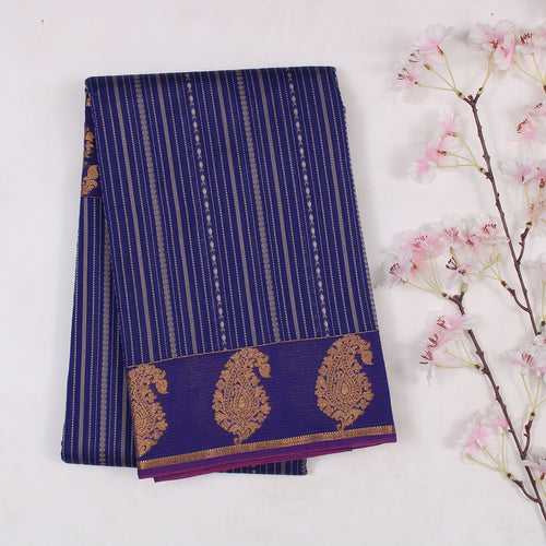 Purple Silk Cotton Saree