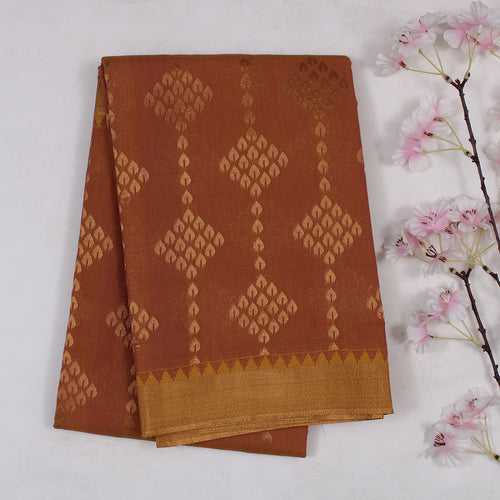 Ochre Silk Cotton Saree