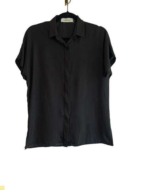 Black crepe shirt