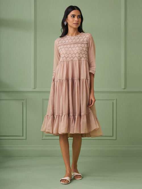 Rose Tiered Lace dress