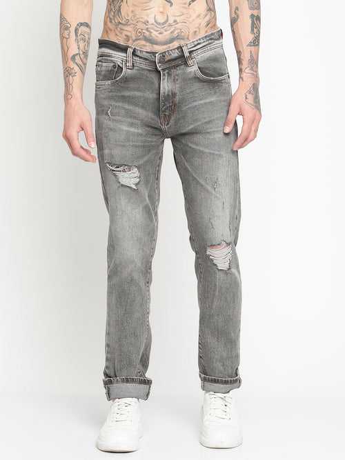 Punk Men Regular Fit Jeans